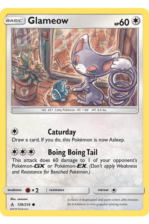 159 / 214 Glameow - Common - Collectible Madness