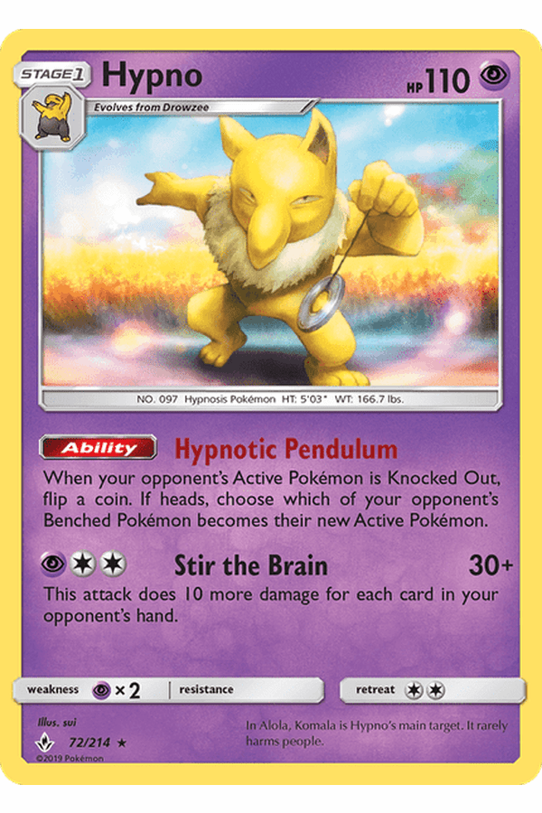 072 / 214 Hypno - Rare - Collectible Madness
