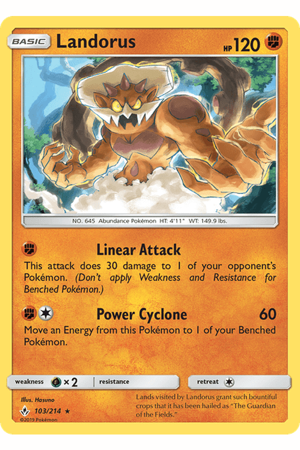 103 / 214 Landorus - Rare Holo - Collectible Madness