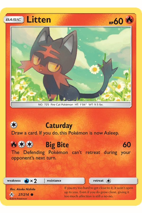 027 / 214 Litten - Common - Collectible Madness