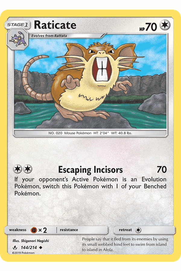 144 / 214 Raticate - Uncommon - Collectible Madness