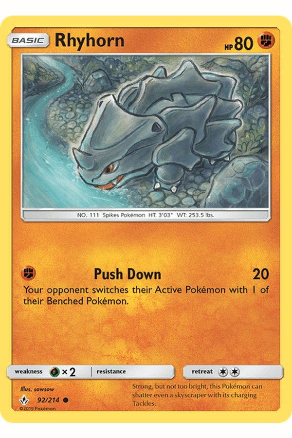 092 / 214 Rhyhorn - Common - Collectible Madness