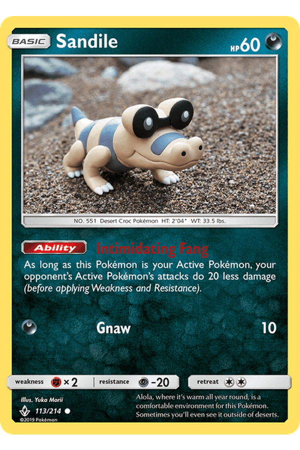 113 / 214 Sandile - Common - Collectible Madness