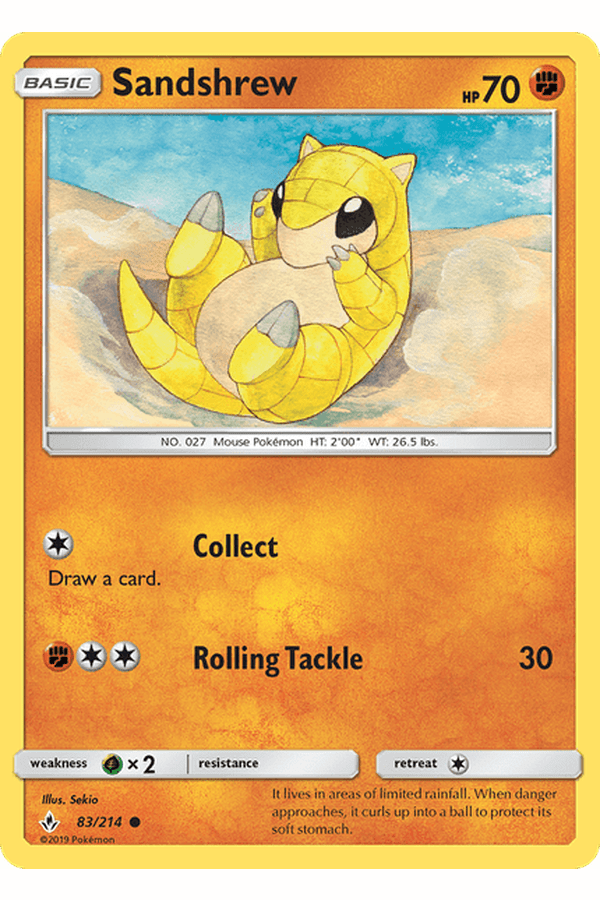 083 / 214 Sandshrew - Common - Collectible Madness