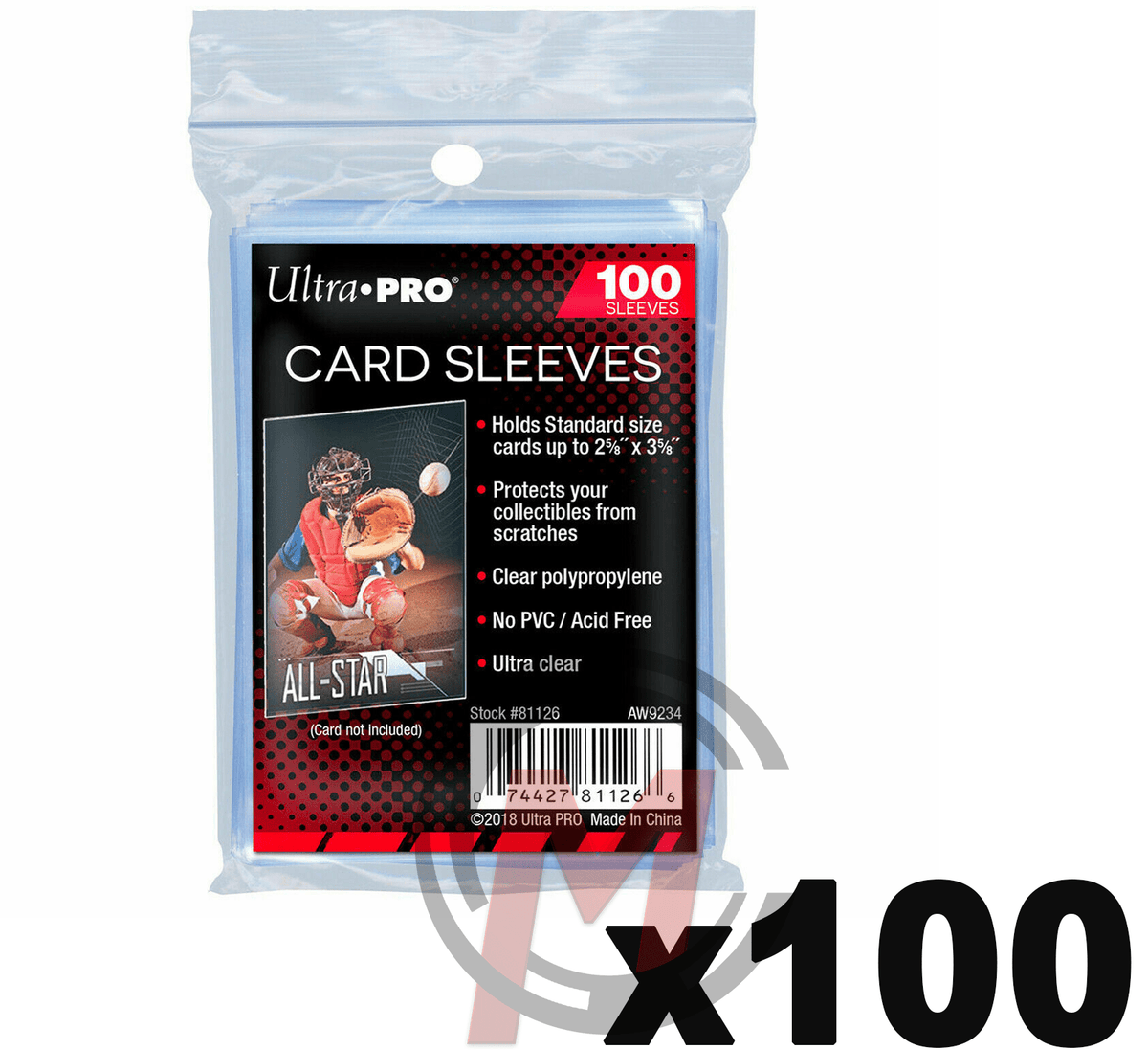 ULTRA PRO Card Sleeves - Soft Card Sleeves (PK100) - Collectible Madness