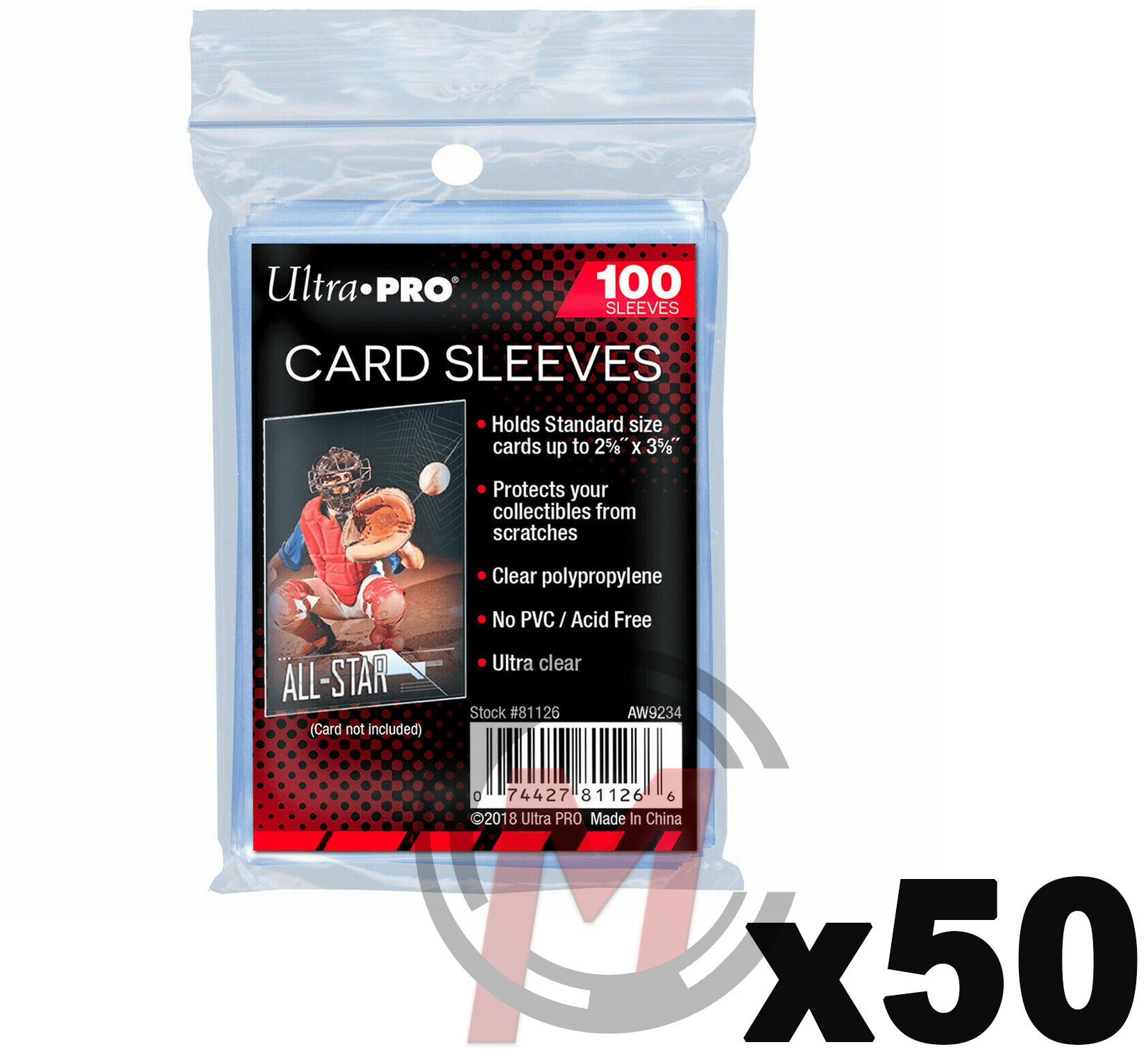 ULTRA PRO Card Sleeves - Soft Card Sleeves (PK100) - Collectible Madness