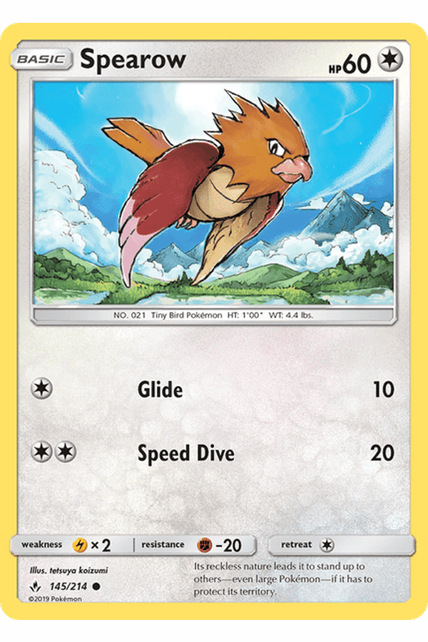 145 / 214 Spearow - Common Reverse Holo - Collectible Madness