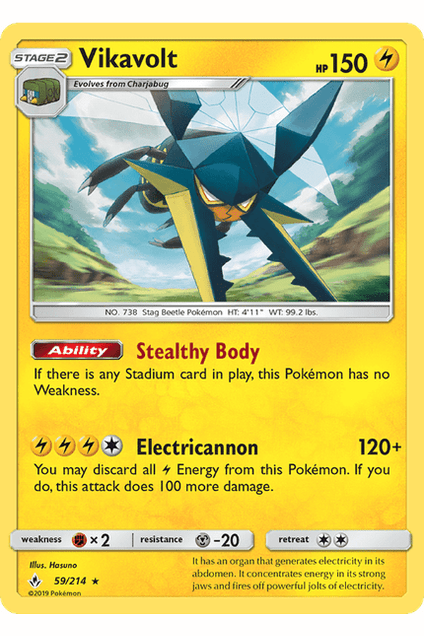 059 / 214 Vikavolt - Rare Holo - Collectible Madness