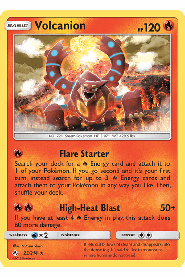 025 / 214 Volcanion - Rare Holo - Collectible Madness