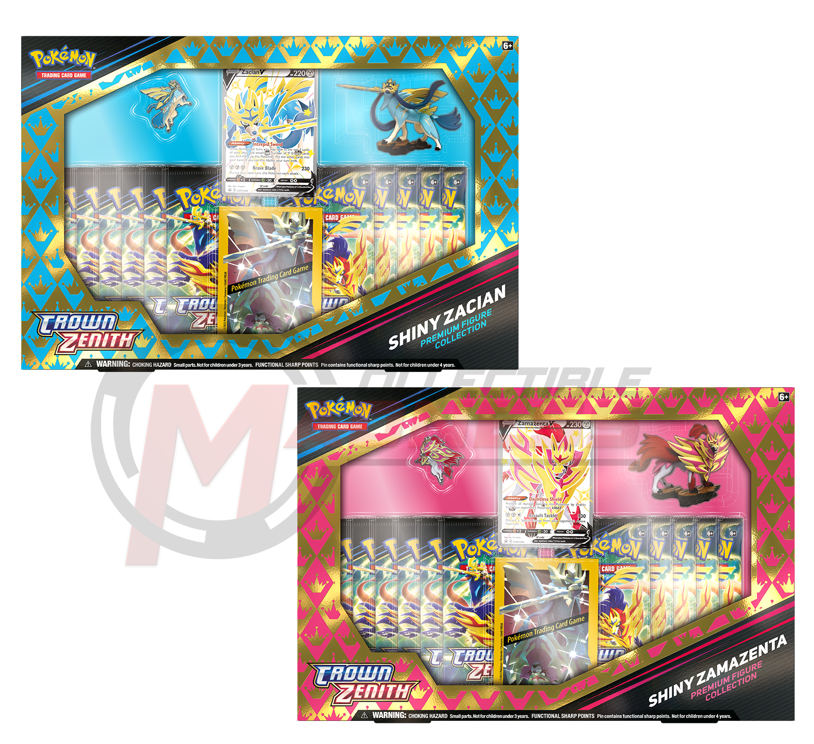 Pokemon Crown Zenith Zacian V (Shiny) & Zamazenta V (Shiny) Promo Cards