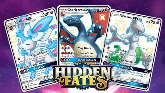 Shiny Vault Charizard-GX, Mewtwo-GX, Sylveon-GX From ‘Hidden Fates!’