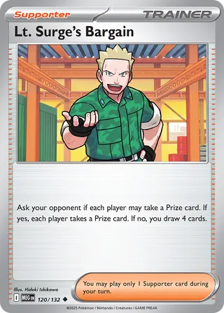 120/132 Lt. Surge's Bargain - Uncommon Reverse Holo