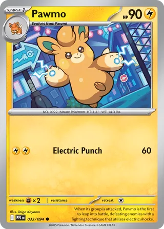 033/094 Pawmo - Common Reverse Holo