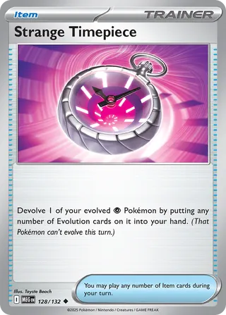 128/132 Strange Timepiece - Uncommon Reverse Holo