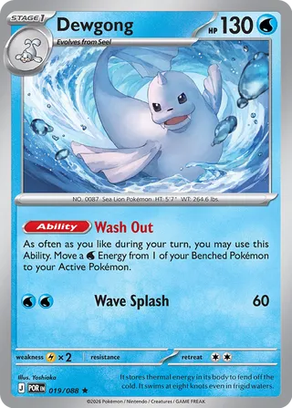 019/088 Dewgong - Rare Holo