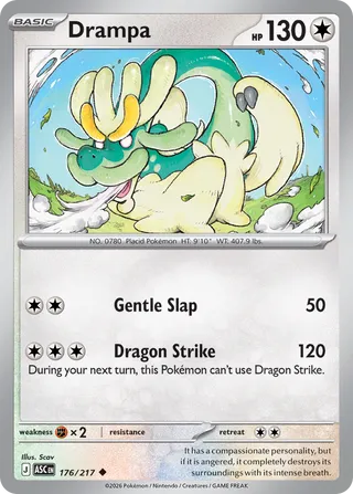 176/217 Drampa - Uncommon Reverse Holo