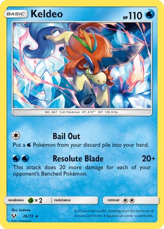 26/73 Keldeo - Rare Holo