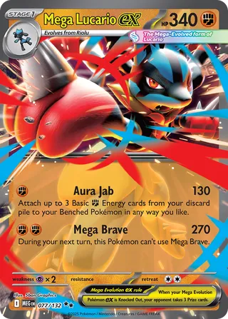 077/132 Mega Lucario ex - Double Rare