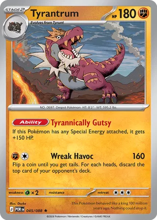 045/088 Tyrantrum - Rare Holo