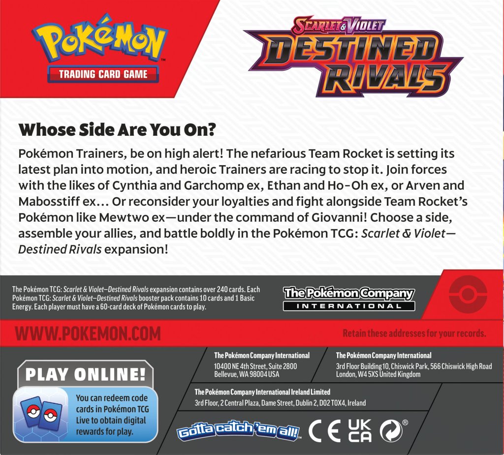 Pokemon - TCG - Destined Rivals Booster Box