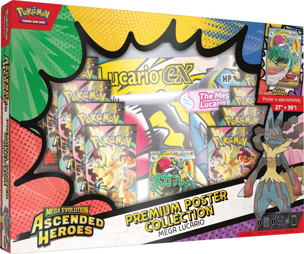 Pokemon - TCG - Ascended Heroes Premium Poster Collection—Mega Lucario ex