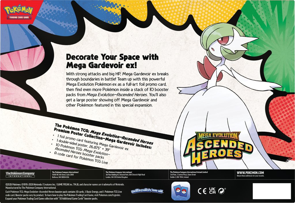 Pokemon - TCG - Ascended Heroes Premium Poster Collection—Mega Gardevoir ex
