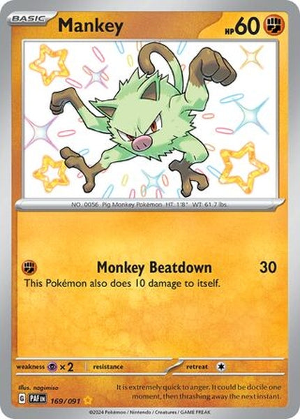 169/091 Mankey - Shiny Rare