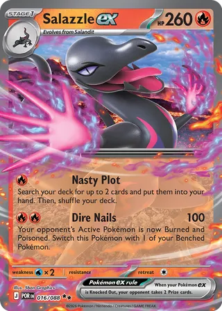 016/088 Salazzle ex - Double Rare