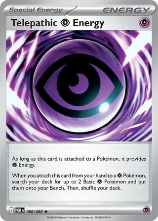 088/088 Telepathic Psychic Energy - Rare Reverse Holo