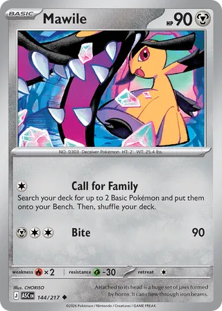 144/217 Mawile - Uncommon Reverse Holo