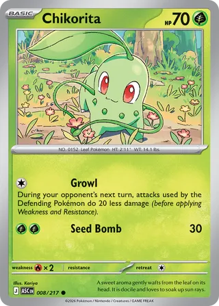 008/217 Chikorita - Common