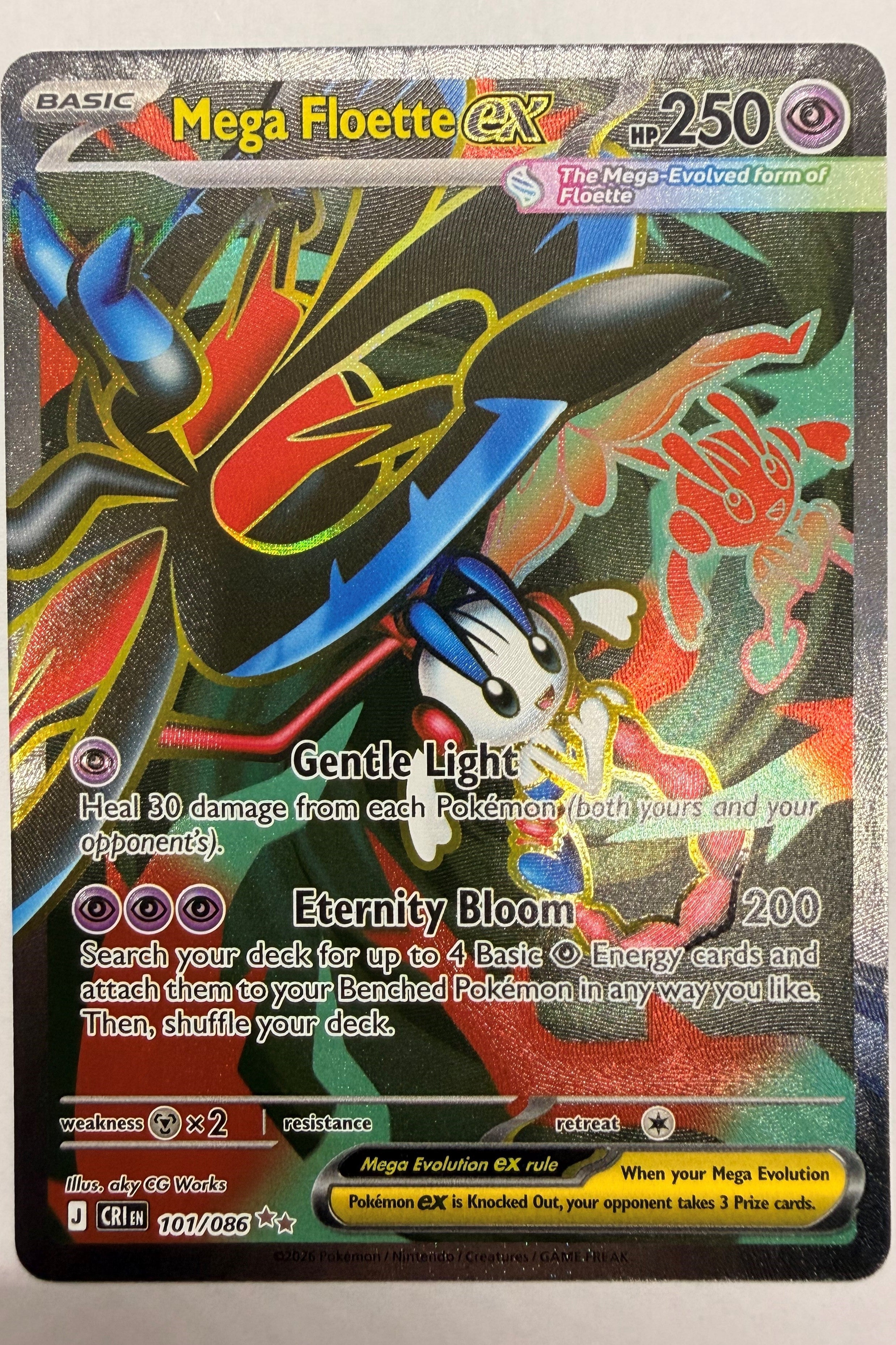 Mega  Floette 101/086 Full Art Ultra Rare NM - Chaos Rising