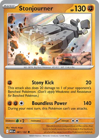 081/132 Stonjourner - Uncommon Reverse Holo