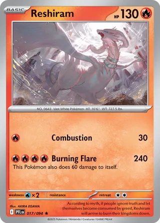 017/094 Reshiram - Rare Reverse Holo