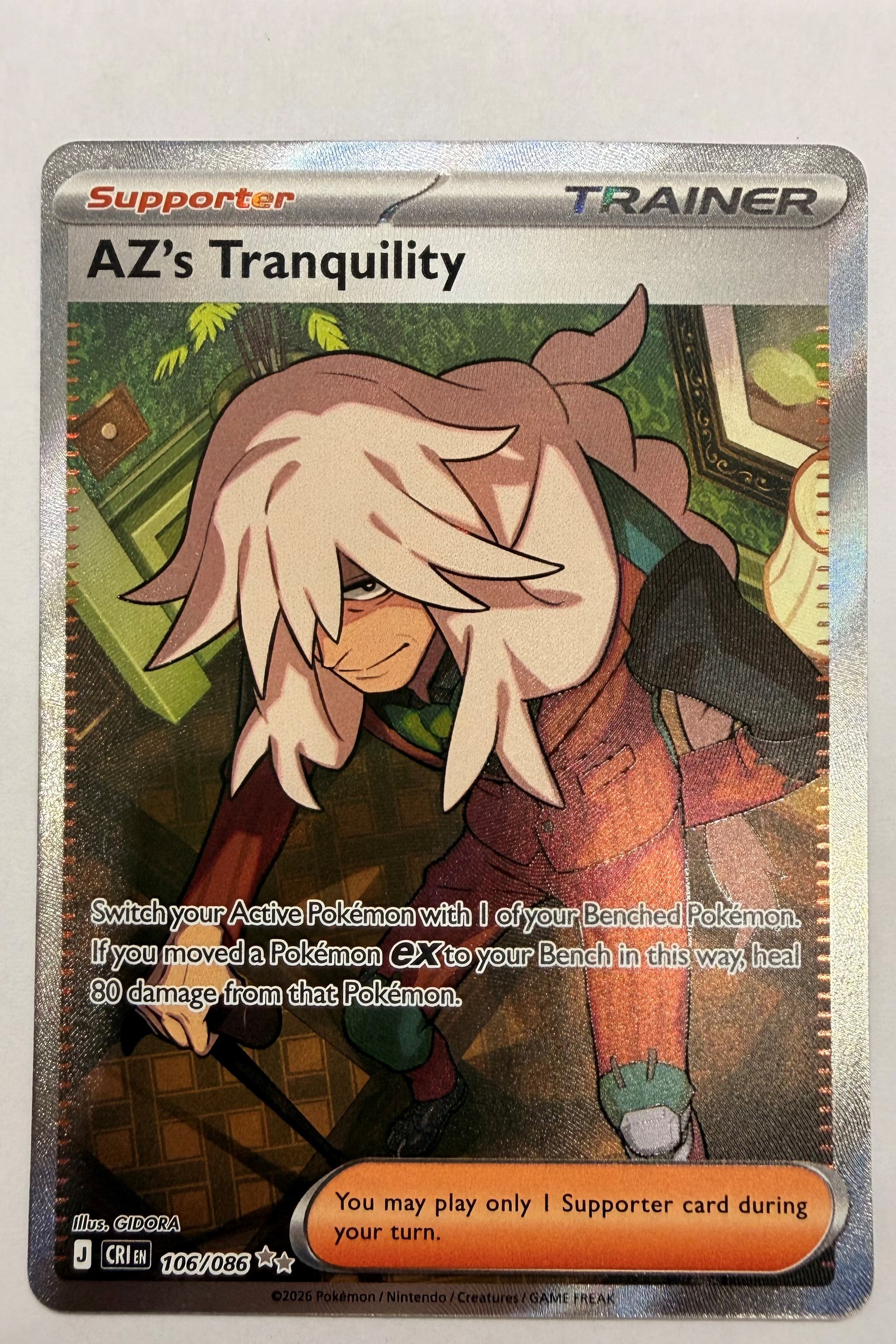 AZ's Tranquility 106/086 Full Art Ultra Rare NM - Chaos Rising