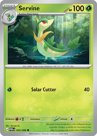 005/088 Servine - Common Reverse Holo