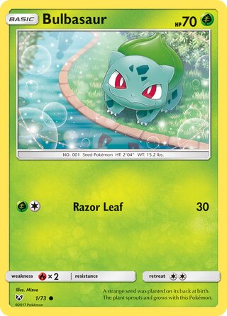 01/73 Bulbasaur - Common Reverse Holo