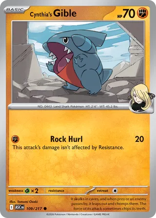 109/217 Cynthia's Gible - Common