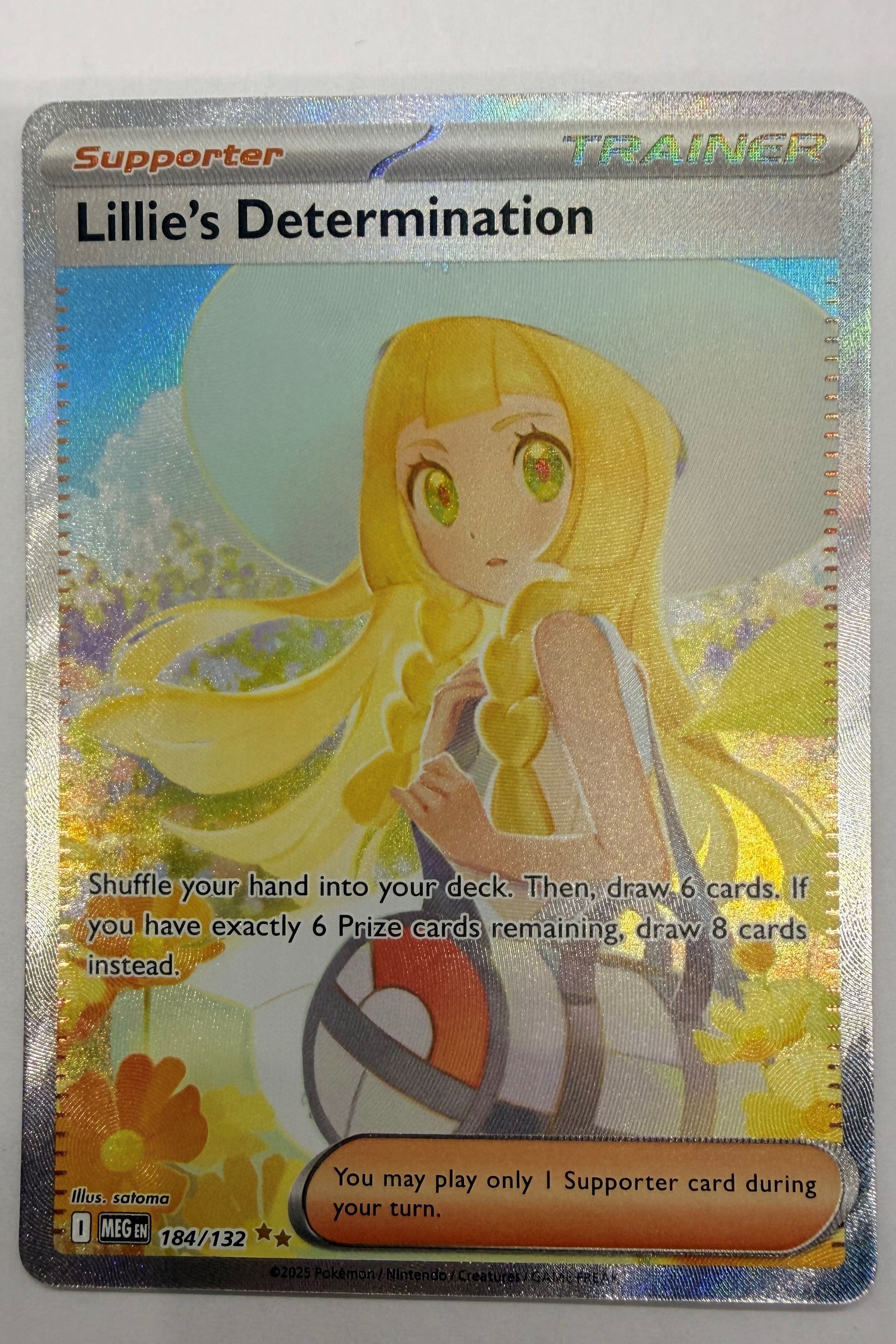 Lillie's Determination 184/132 Special Illustration Rare Mega Evolution NM