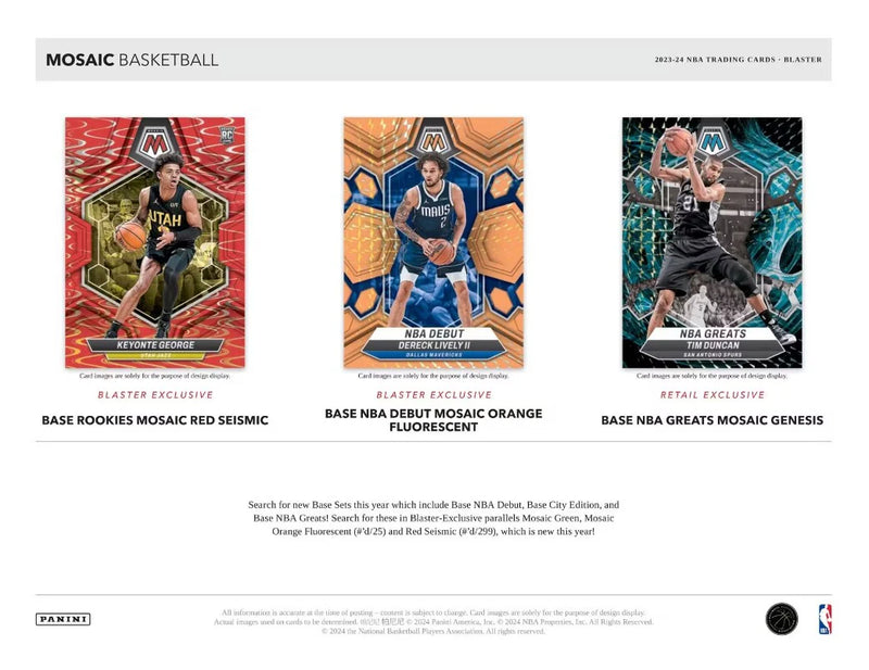 PANINI 2023-24 Mosaic Basketball Blaster Box