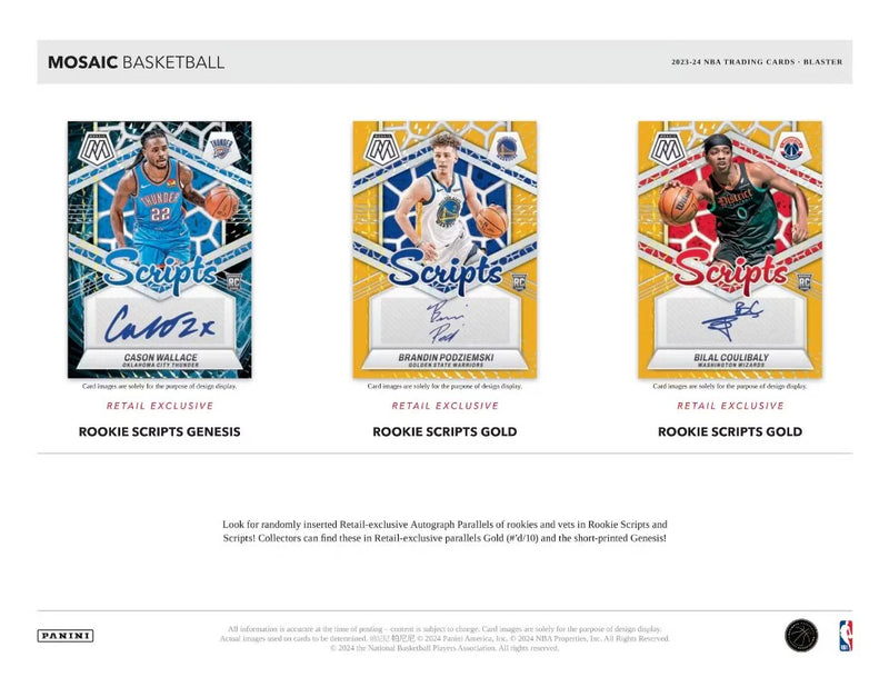 PANINI 2023-24 Mosaic Basketball Blaster Box