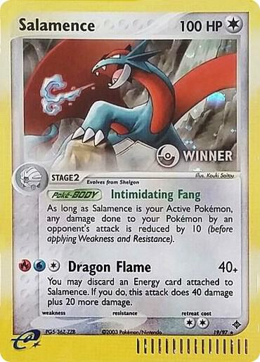 19 / 97 Pokemon Salamence Holo E-League Winner