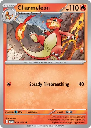 012/094 Charmeleon - Common Reverse Holo