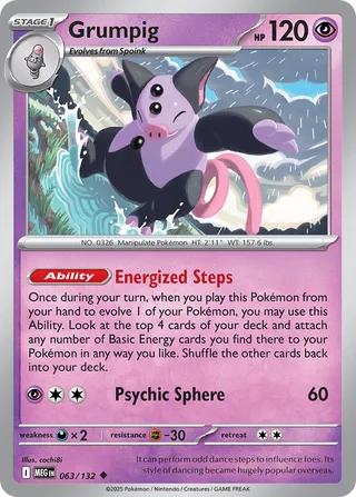 063/132 Grumpig - Uncommon Reverse Holo