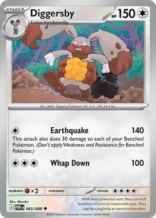065/088 Diggersby - Uncommon Reverse Holo