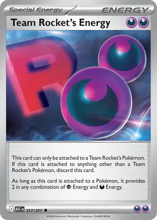 217/217 Team Rocket's Energy - Uncommon Reverse Holo