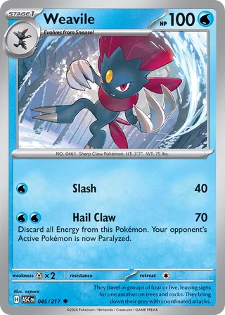 045/217 Weavile - Uncommon