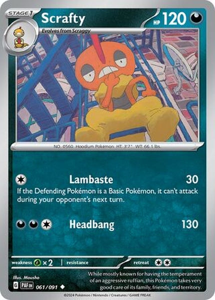 061/091 Scrafty - Uncommon Reverse Holo