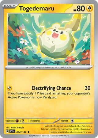 054/142 Togedemaru - Uncommon Reverse Holo