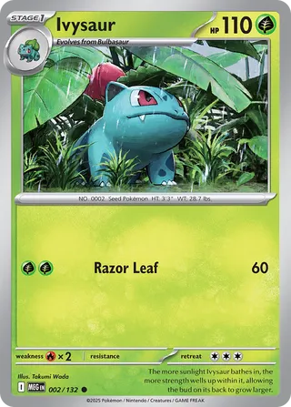 002/132 Ivysaur - Common Reverse Holo